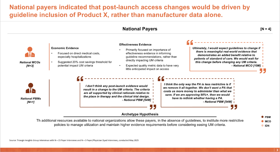 post-launch changes - national payers